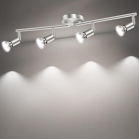 LED Ceiling Light, 4 Way Rotatable Spot Lights, Black Nickel, GU10 Bulb Trims - SuperSaverAU - view 1