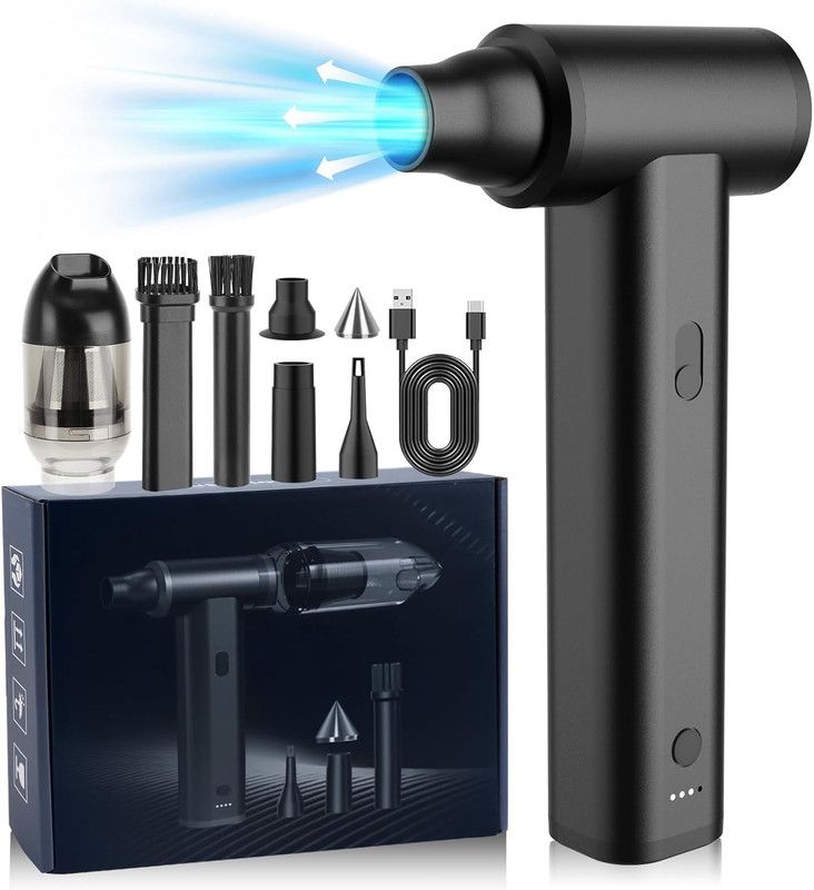 Compressed Air Duster 130000RPM Full Metal Electric Air Duster for Cleaning Keyboard - SuperSaverAU - view 1