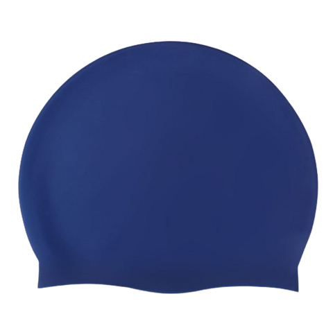 Premium Navy Large Silicone Swimming Cap Waterproof Swim Hat