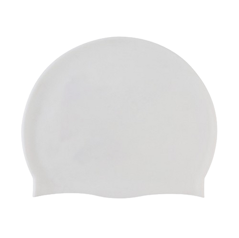 Premium White Large Silicone Swimming Cap Waterproof Swim Hat