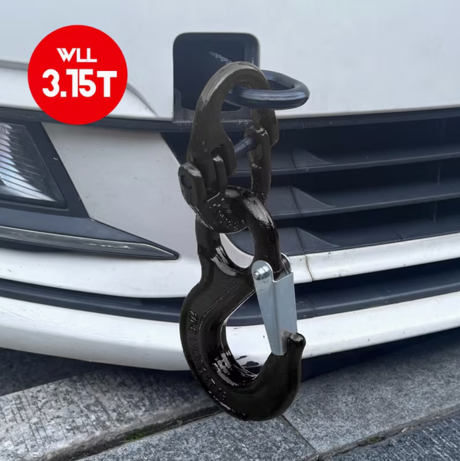 Premium 3.15T Sling Hook & Hammerlock Kit - Black, 2 Sets