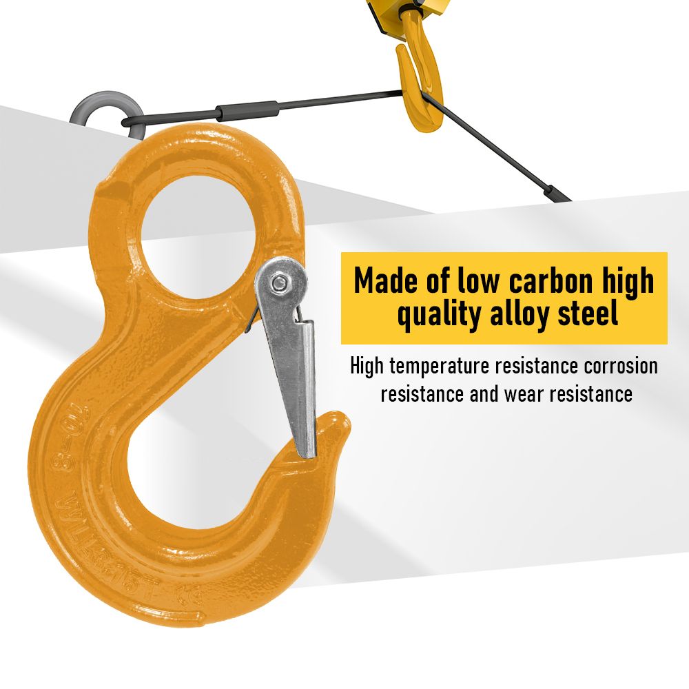 Premium 3.15T Sling Hook & Hammerlock Kit - Yellow, 2 Sets