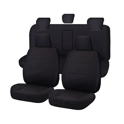 Premium Isuzu D-MAX Dual Cab Black Challenger Seat Covers 2012-2020