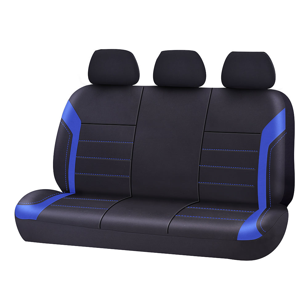 Premium Universal Ultra Light Neoprene Rear Seat Covers Black Blue 06/08H