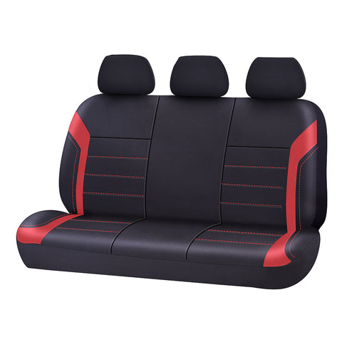 Premium Universal Ultra Light Neoprene Rear Seat Covers Black Red 06/08H