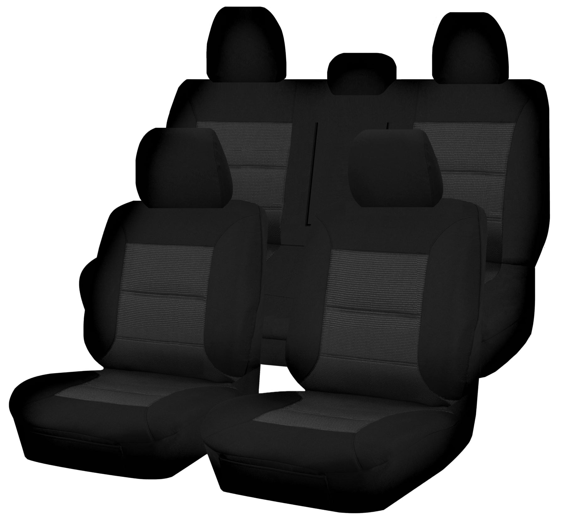 Premium Mitsubishi Triton MQ Dual Cab Black Premium Seat Covers 2015-On