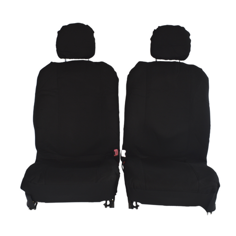 Premium Challenger Canvas Universal Black Front Seat Covers