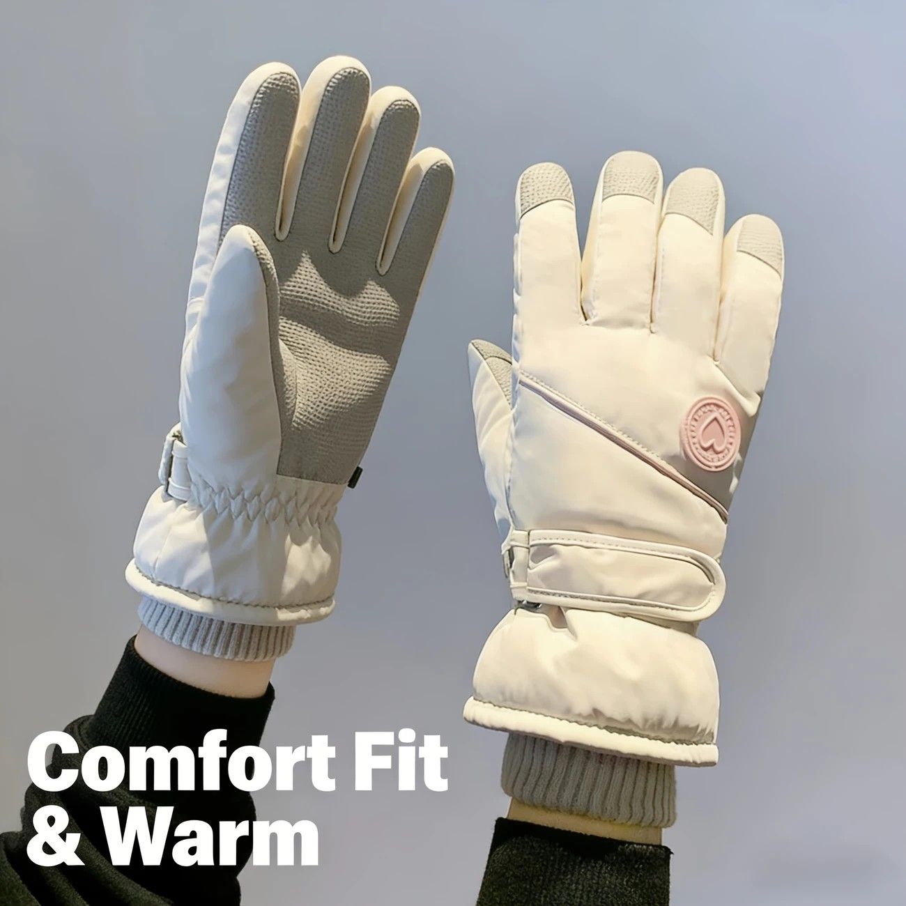 Women's Winter Thick Warm Gloves|Windproof, Anti-Slip, Touchscreen, Suitable for Skiing, Cycling, and Electric Scooters(BLUE) - SuperSaverAU - view 3