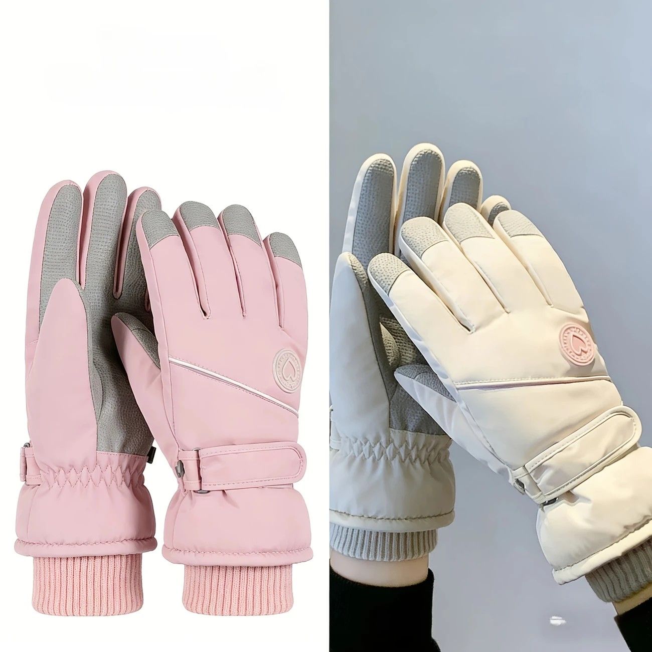 Women's Winter Thick Warm Gloves|Windproof, Anti-Slip, Touchscreen, Suitable for Skiing, Cycling, and Electric Scooters.beige - SuperSaverAU - view 9