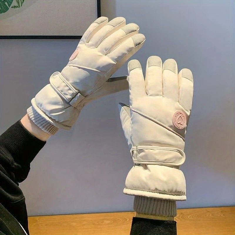 Women's Winter Thick Warm Gloves|Windproof, Anti-Slip, Touchscreen, Suitable for Skiing, Cycling, and Electric Scooters(BLACK) - SuperSaverAU - view 6