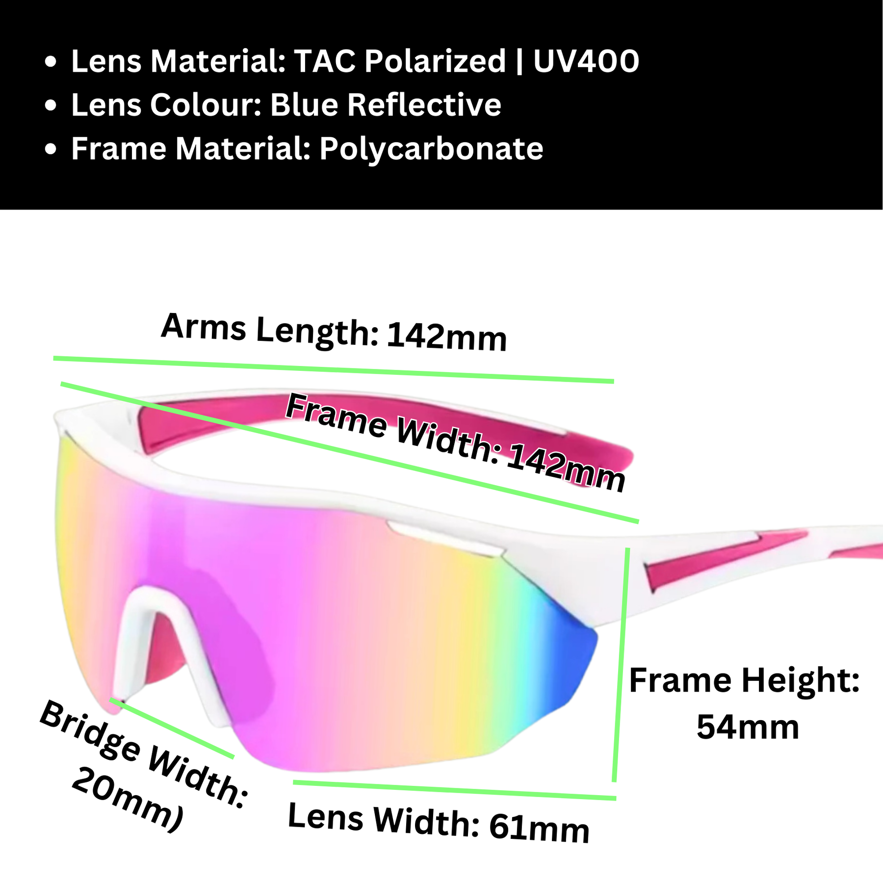 Sportiq ClarityX Aerose Polarised UV400 Sport Sunglasses