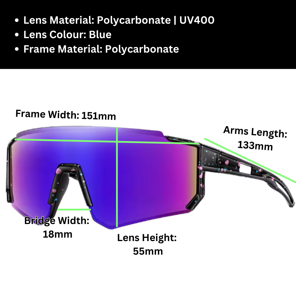 Sportiq JNR Aurora Blue Kids UV400 Sport Sunglasses with Case