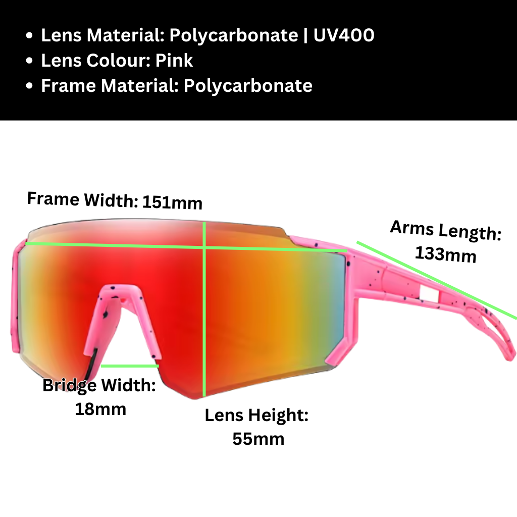 Sportiq JNR Rose Red Kids UV400 Sport Sunglasses with Case