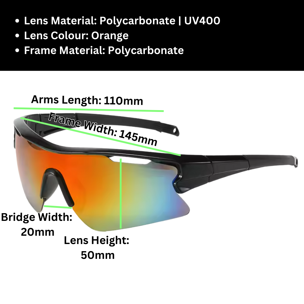 Sportiq Vector Eclipse UV400 Sport Sunglasses with Wraparound Lens