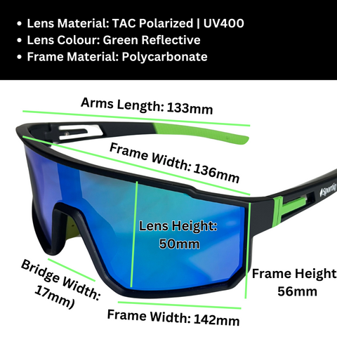 Sportiq VividShield Razorleaf Polarised UV400 Sport Sunglasses