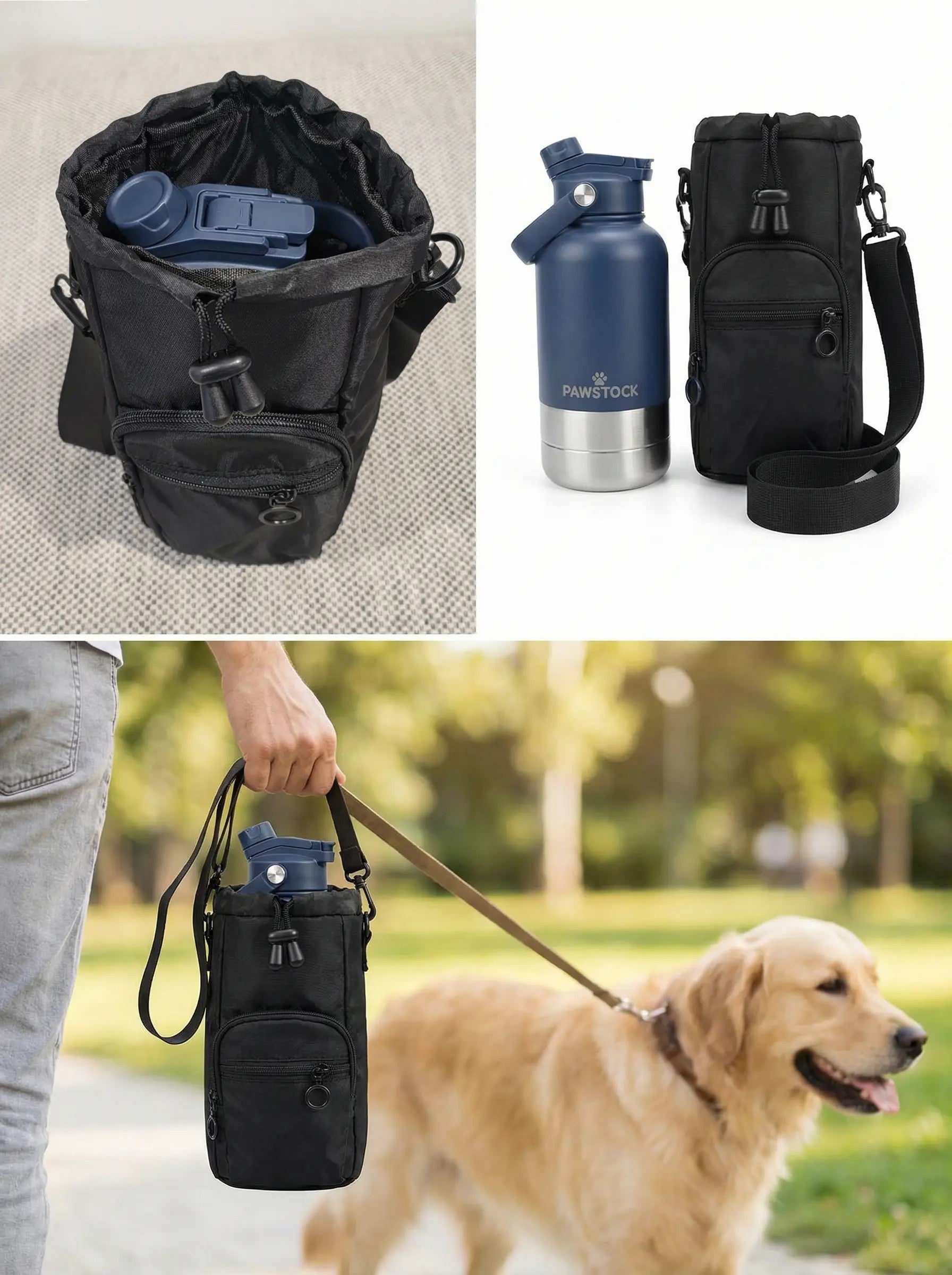 Pawstock Dog Walking Carrier Bag – Bottle & Essentials - SuperSaverAU - view 3