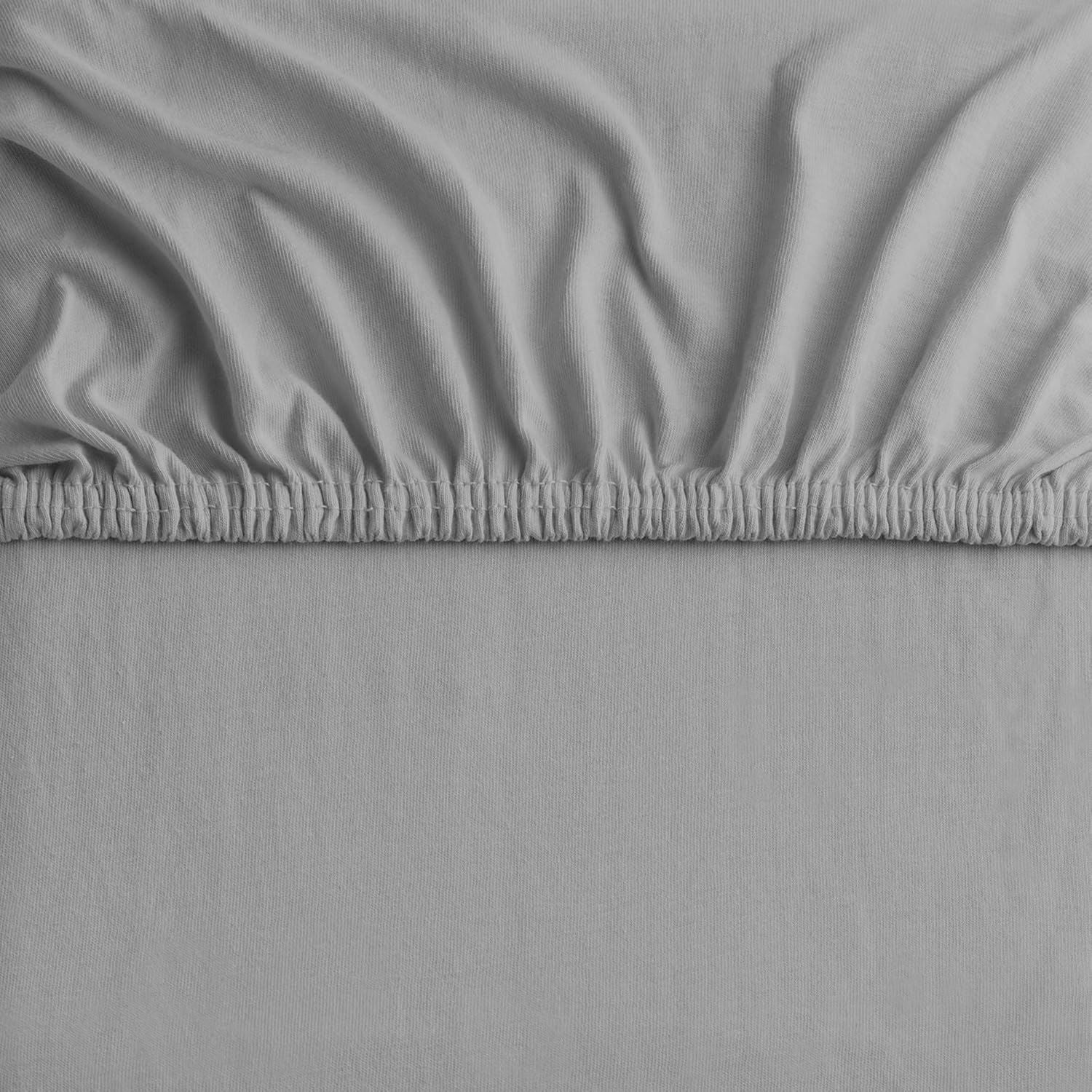 Hotel Quality 2 Piece Grey Microfiber Fitted Sheet Set - Double