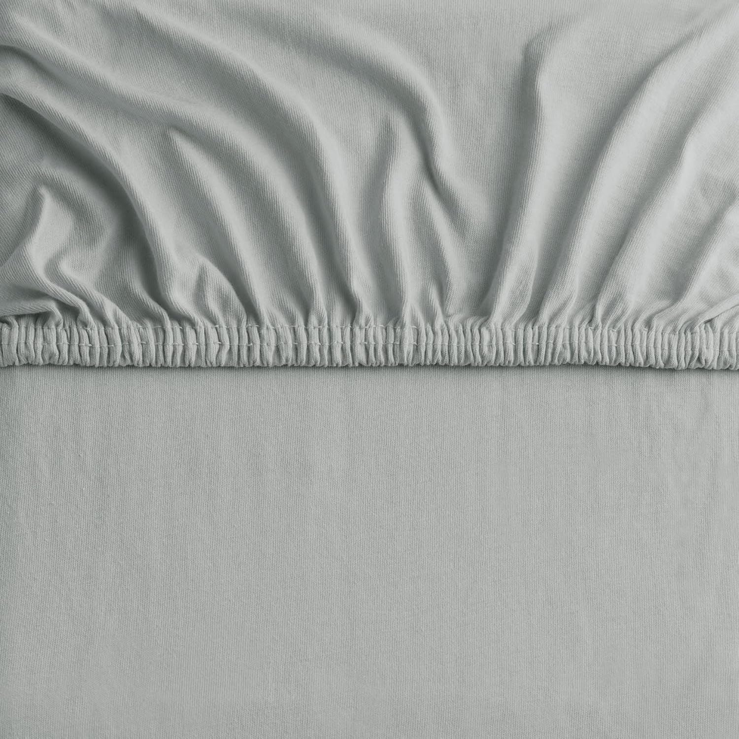 Hotel Quality 2 Piece Silver Gray Microfiber Fitted Sheet Set - Super King