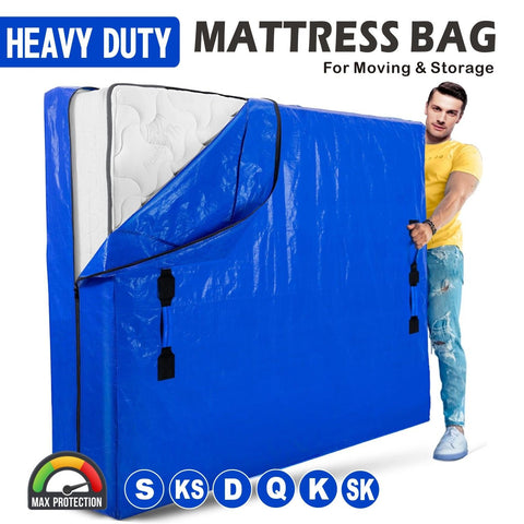 Premium Heavy Duty Waterproof Mattress Bag – Queen, 200GSM PE Woven with 8 Handles