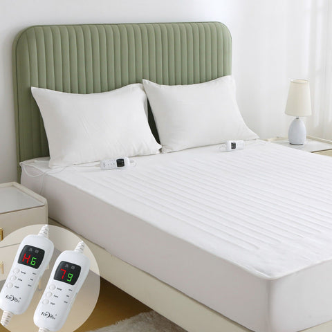 Premium Super King Electric Heated Mattress Pad Dual Control 9 Heat Settings