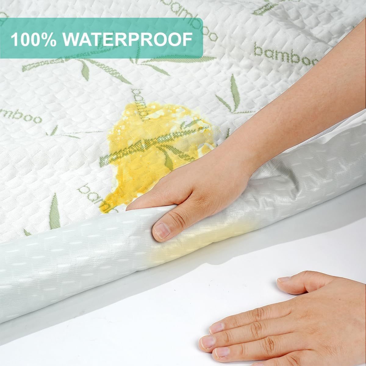 Premium Waterproof Mattress Protector – Single, 3D Air Fabric 40cm Deep Pocket