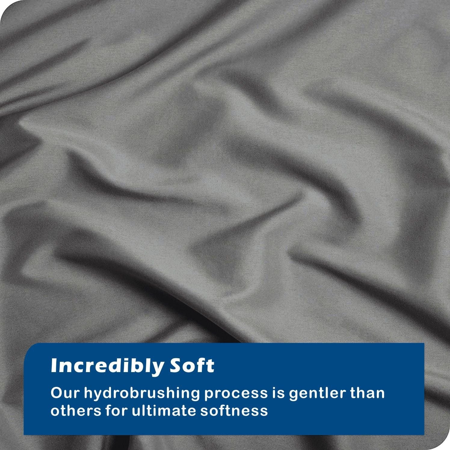 2000TC Microfibre Zipper Quilt Cover Set - 3 Piece, Grey, King