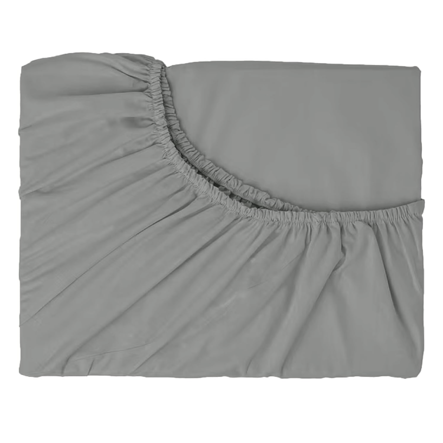 Hotel Quality 1 Piece Grey Microfiber 40cm Deep Pocket Fitted Sheet - King Single