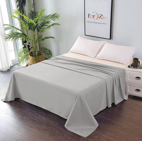 Elegant Comfort 1 Piece Ocean 2000 Thread Count Microfiber Flat Sheet - Queen