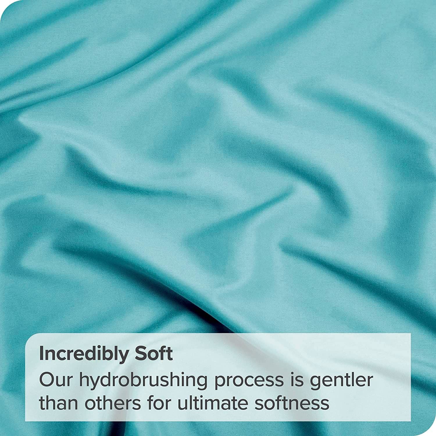 Hotel Quality 1 Piece Ice Blue Microfiber 40cm Deep Pocket Fitted Sheet - Super King