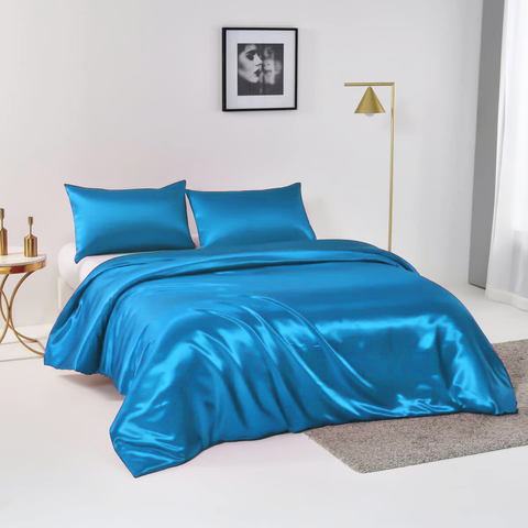 3 Piece Satin Quilt Cover Set with Pillowcases - Ocean King