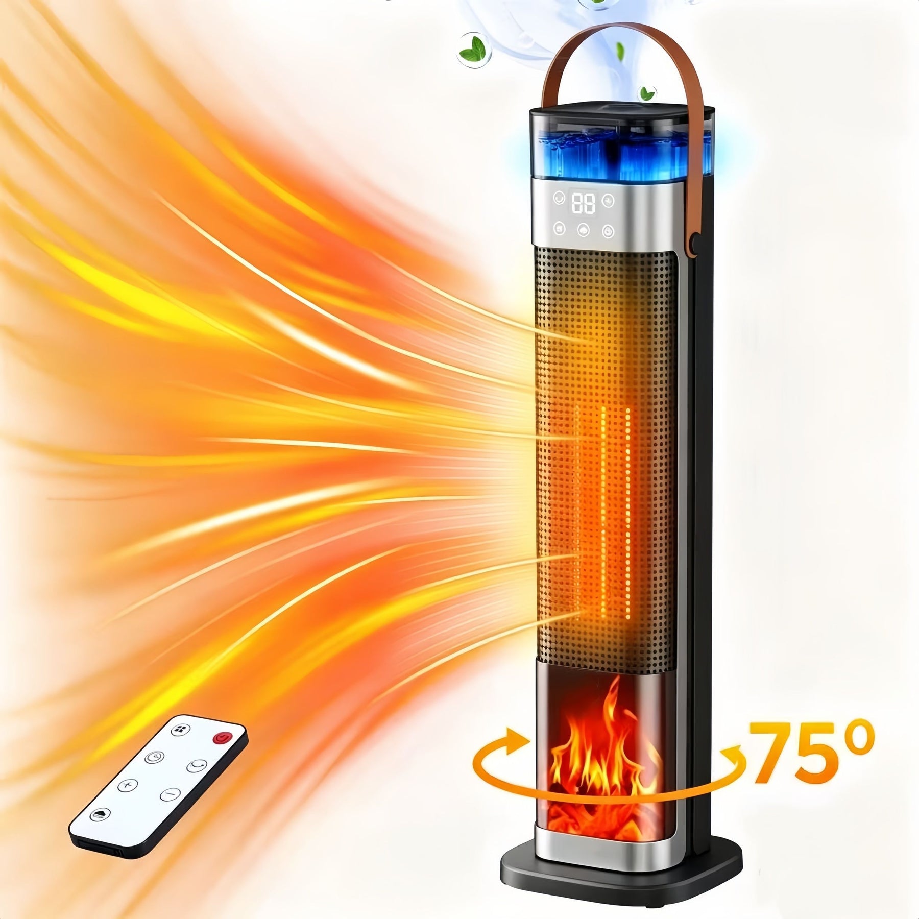 Premium Tower Space Heater with Built In Humidifier Indoor Room Heater