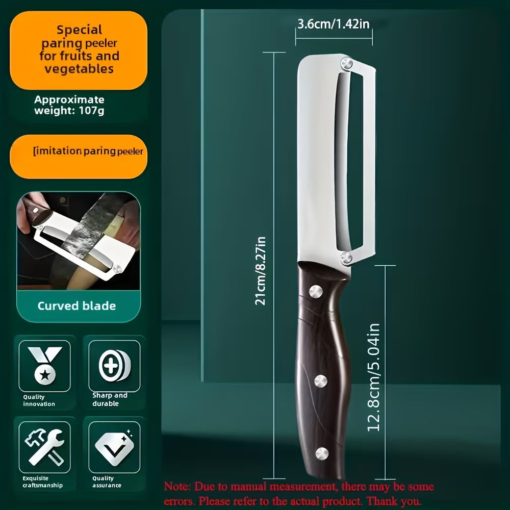 Premium Heavy Duty Stainless Steel Vegetable Peeler and Slicer with Non-Slip Handle
