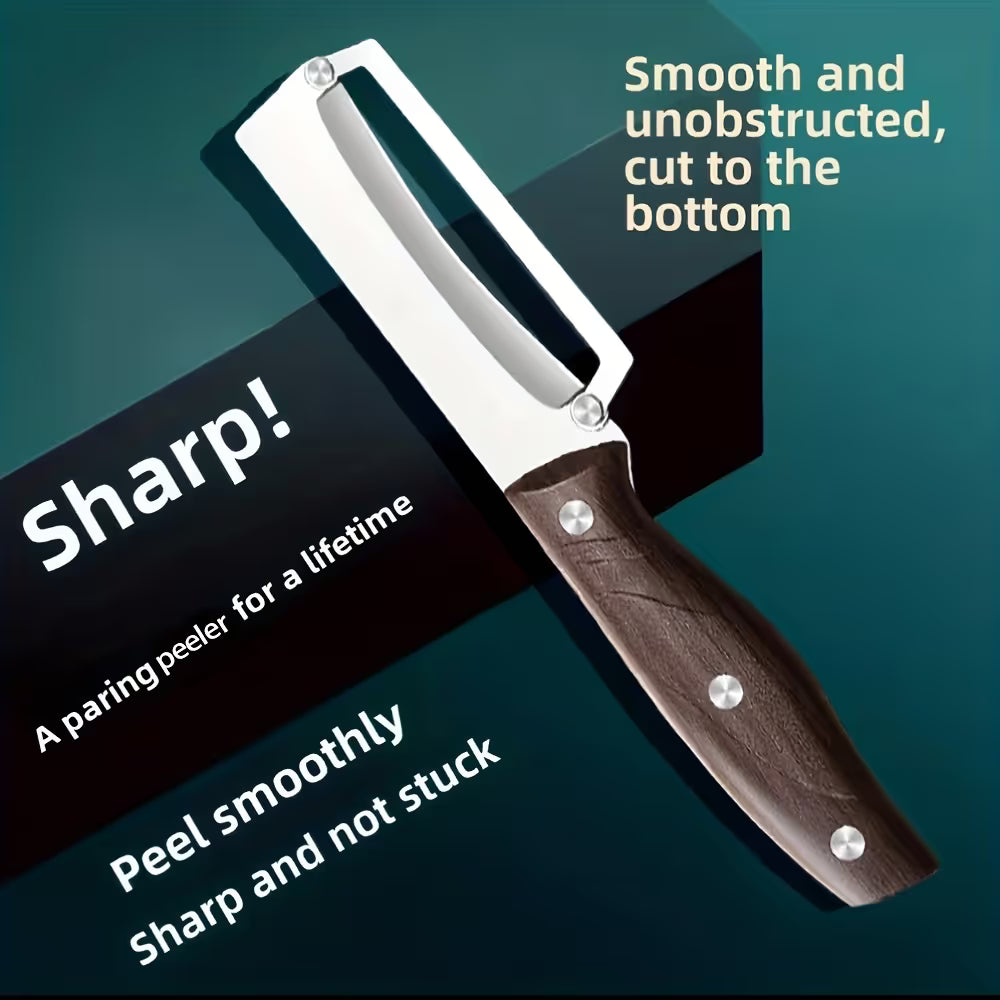 Premium Heavy Duty Stainless Steel Vegetable Peeler and Slicer with Non-Slip Handle