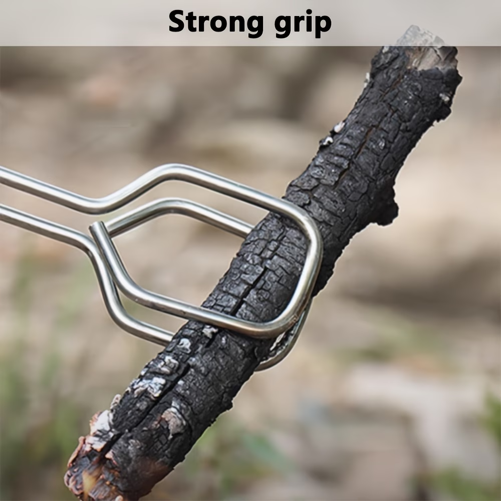 Premium Long Stainless Steel BBQ Charcoal Tongs Heat Resistant Outdoor Grill Tool