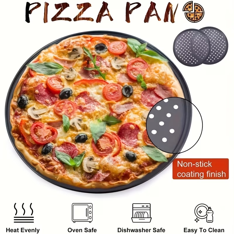 Premium 2 Piece 30.48cm Non-Stick Pizza Crisper Pan Set
