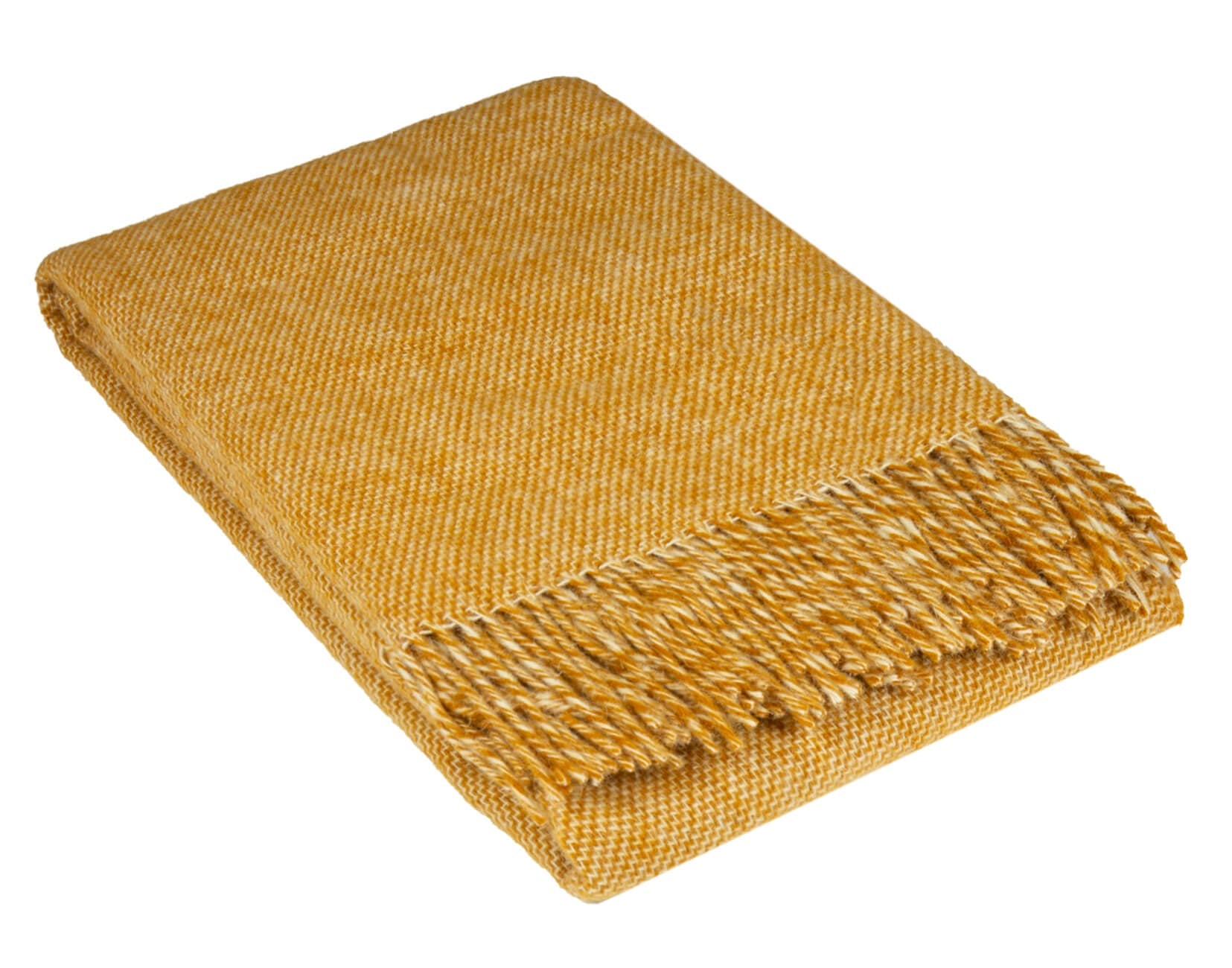 Cambridge Throw Blanket - 100% NZ Wool, 140x200 cm, Mustard, Ethically Sourced - SuperSaverAU - view 1