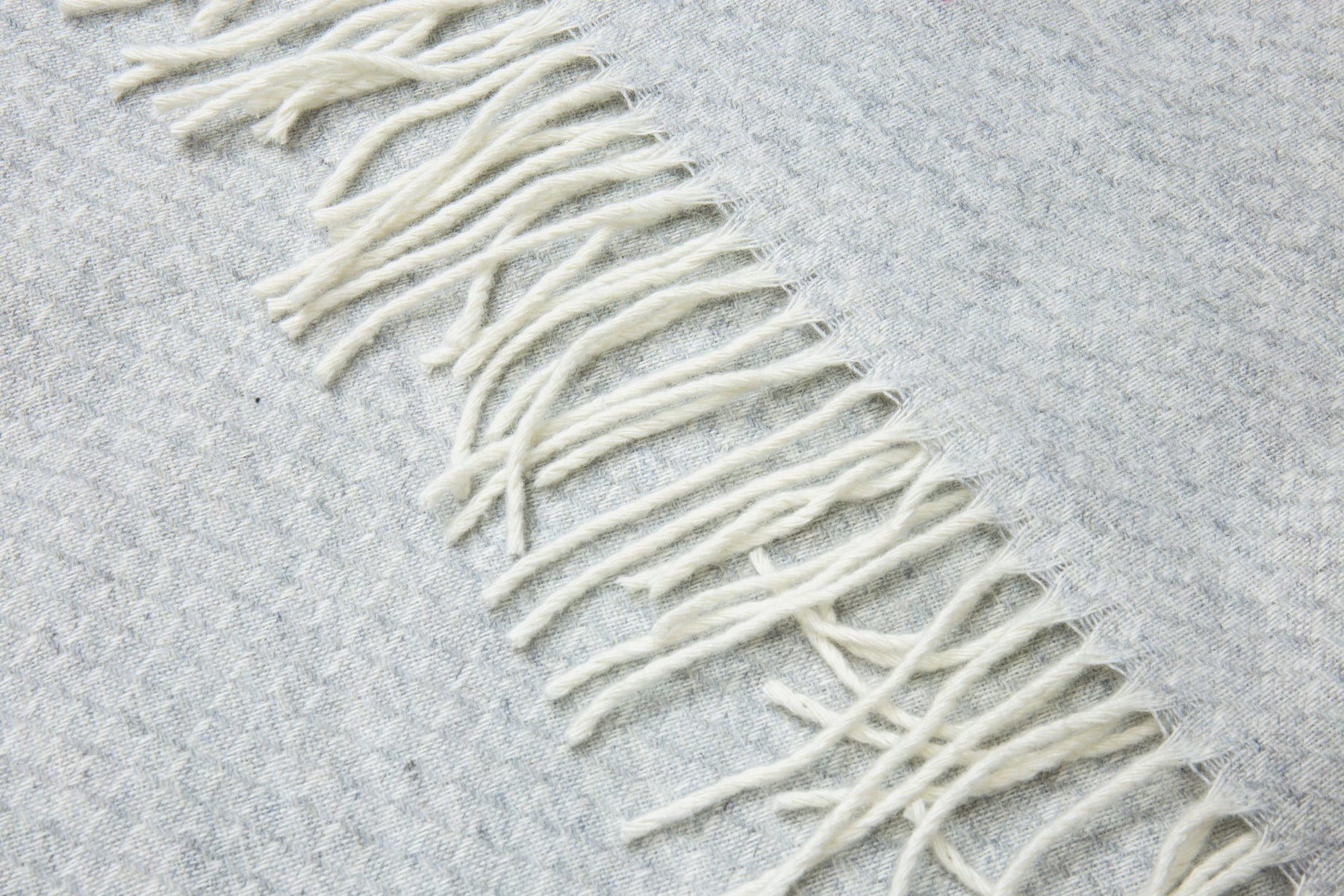 Chiswick Throw Blanket - 140W x 200H cm - Cashmere & Merino Wool Blend, Light Grey - SuperSaverAU - view 1