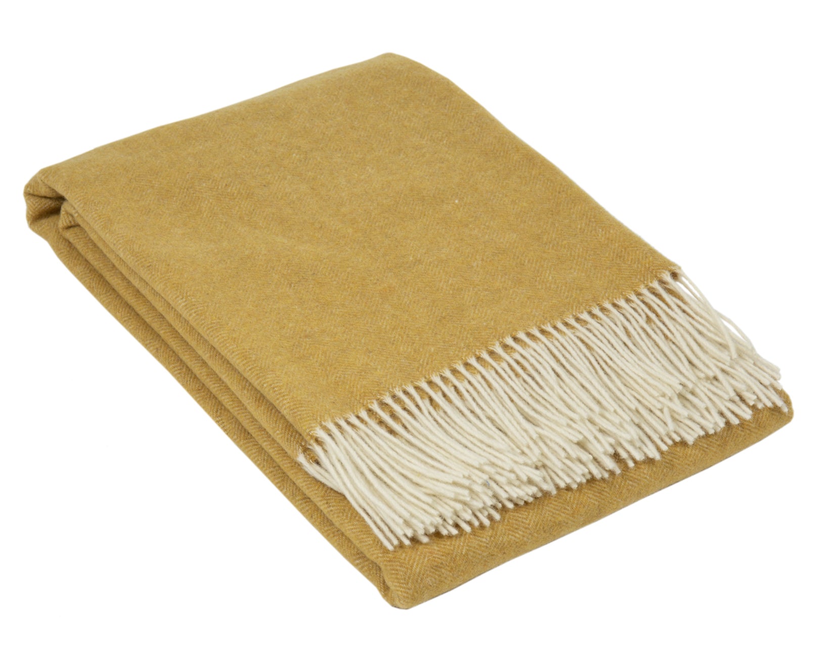 Hampton Throw Blanket - 140x200 cm - Merino Wool Blend - Ochre - Ethically Sourced - SuperSaverAU - view 1