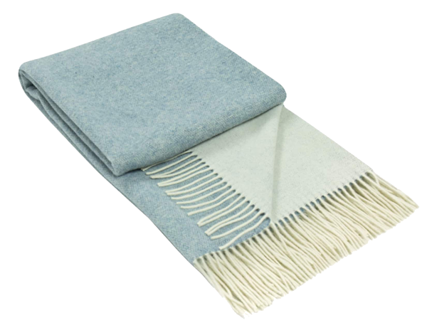 Kensington Throw Blanket - 10% Cashmere/90% Merino Wool - 140W x 200H cm - Light Blue - SuperSaverAU - view 1