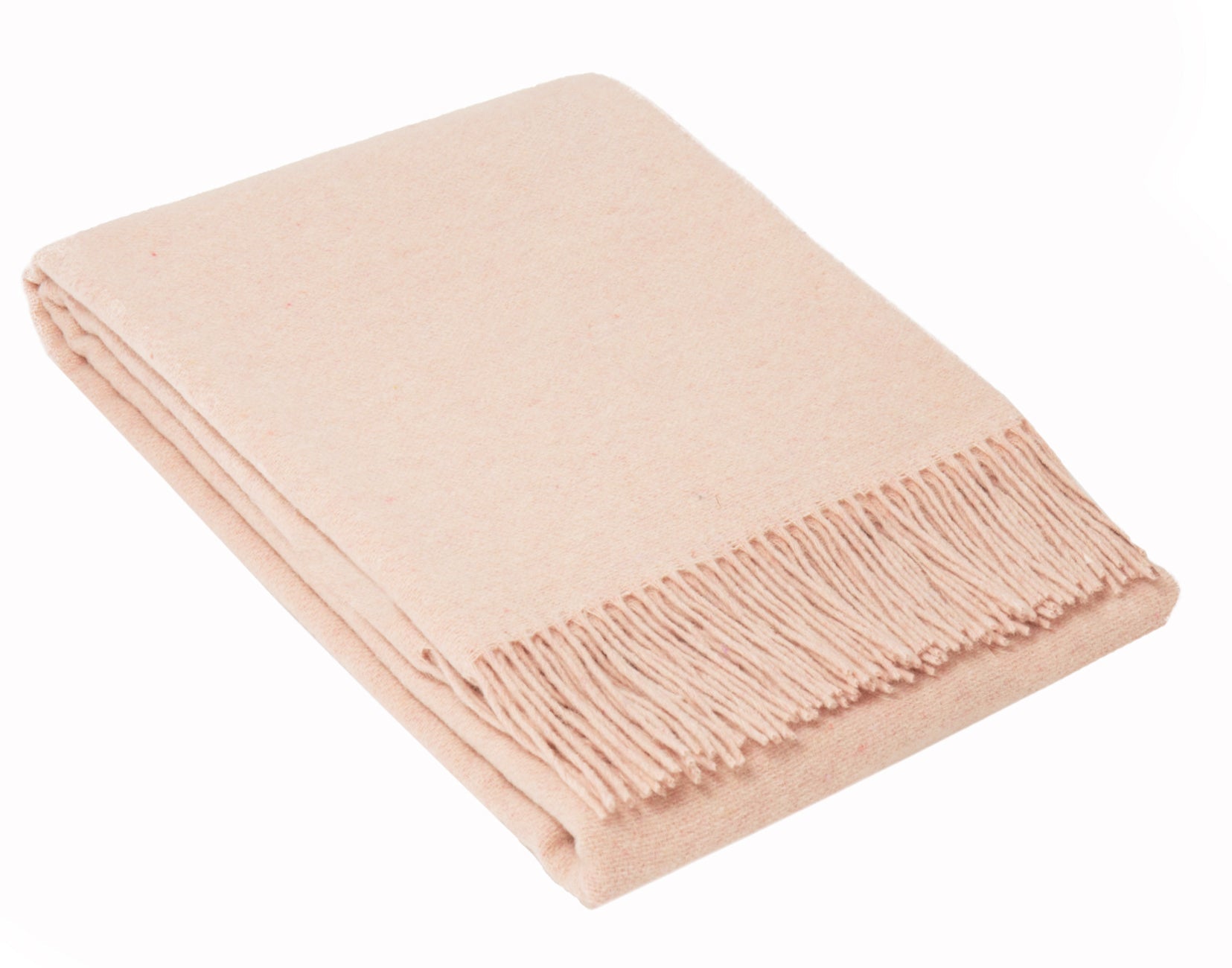 Oxford Throw Blanket - Merino Wool Blend - 140x200 cm - Blush - Ethically Sourced - SuperSaverAU - view 1