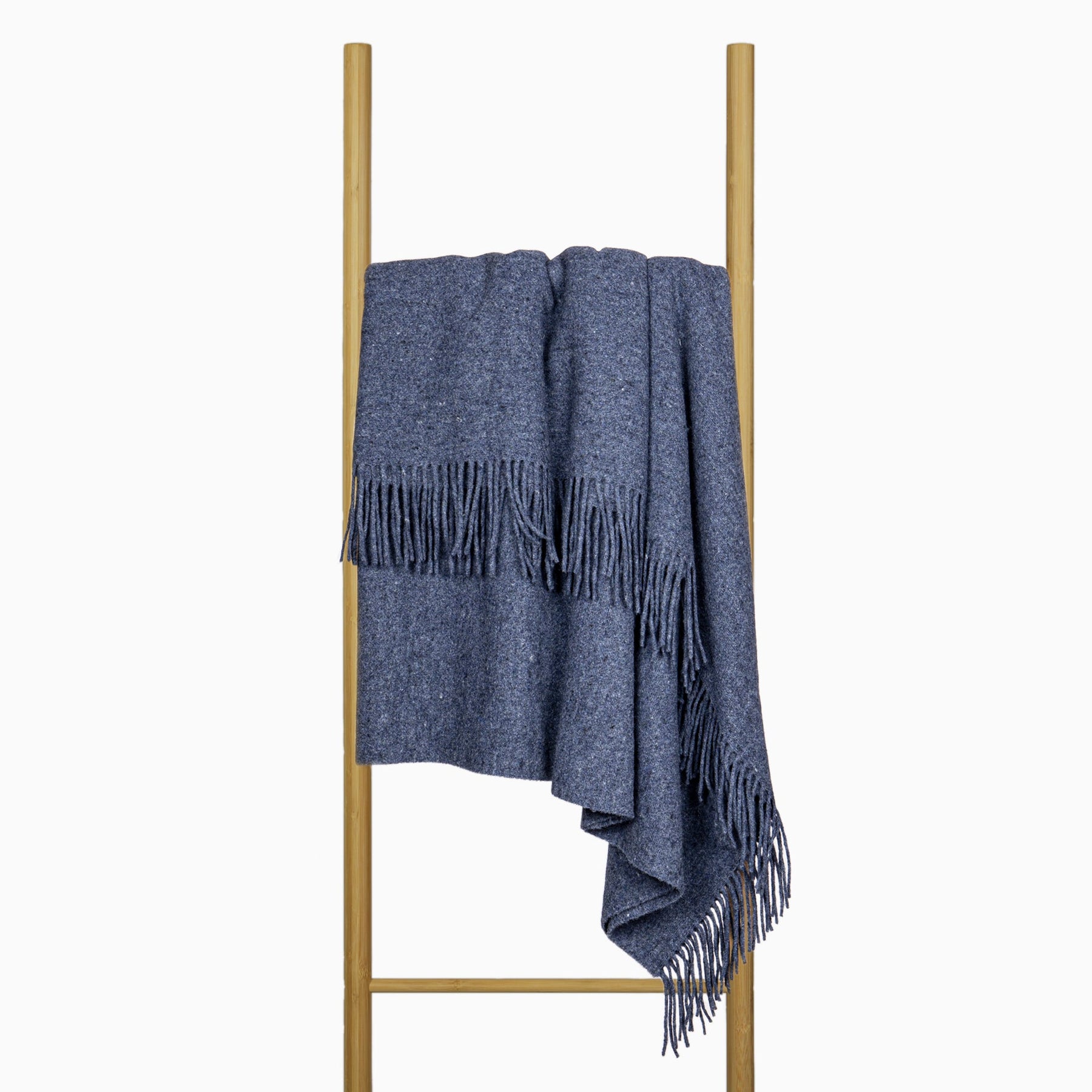 Oxford Throw Blanket - Merino Wool Blend - 140x200 cm - Navy, Ethically Sourced - SuperSaverAU - view 3
