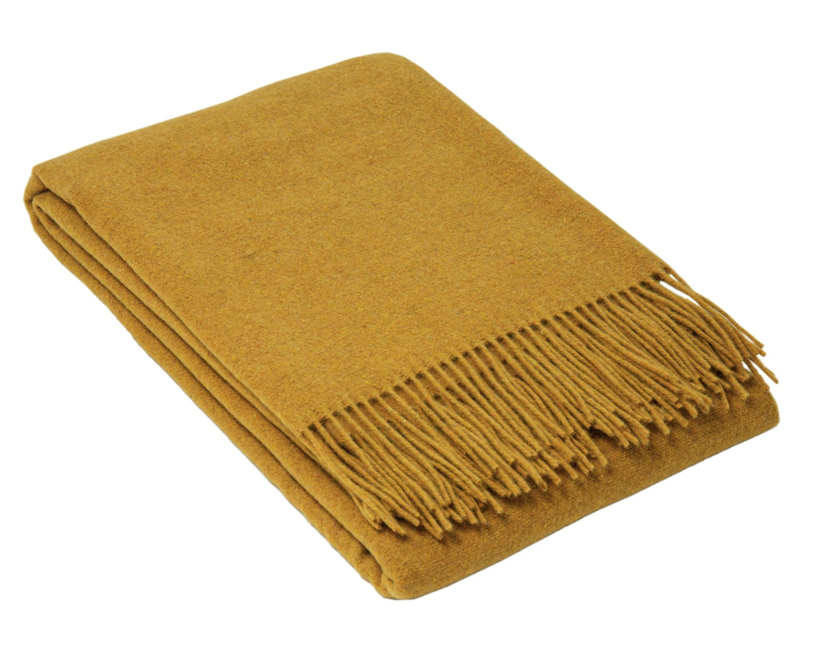 Oxford Throw Blanket - Merino Wool Blend - Mustard - 140W x 200H cm - SuperSaverAU - view 1