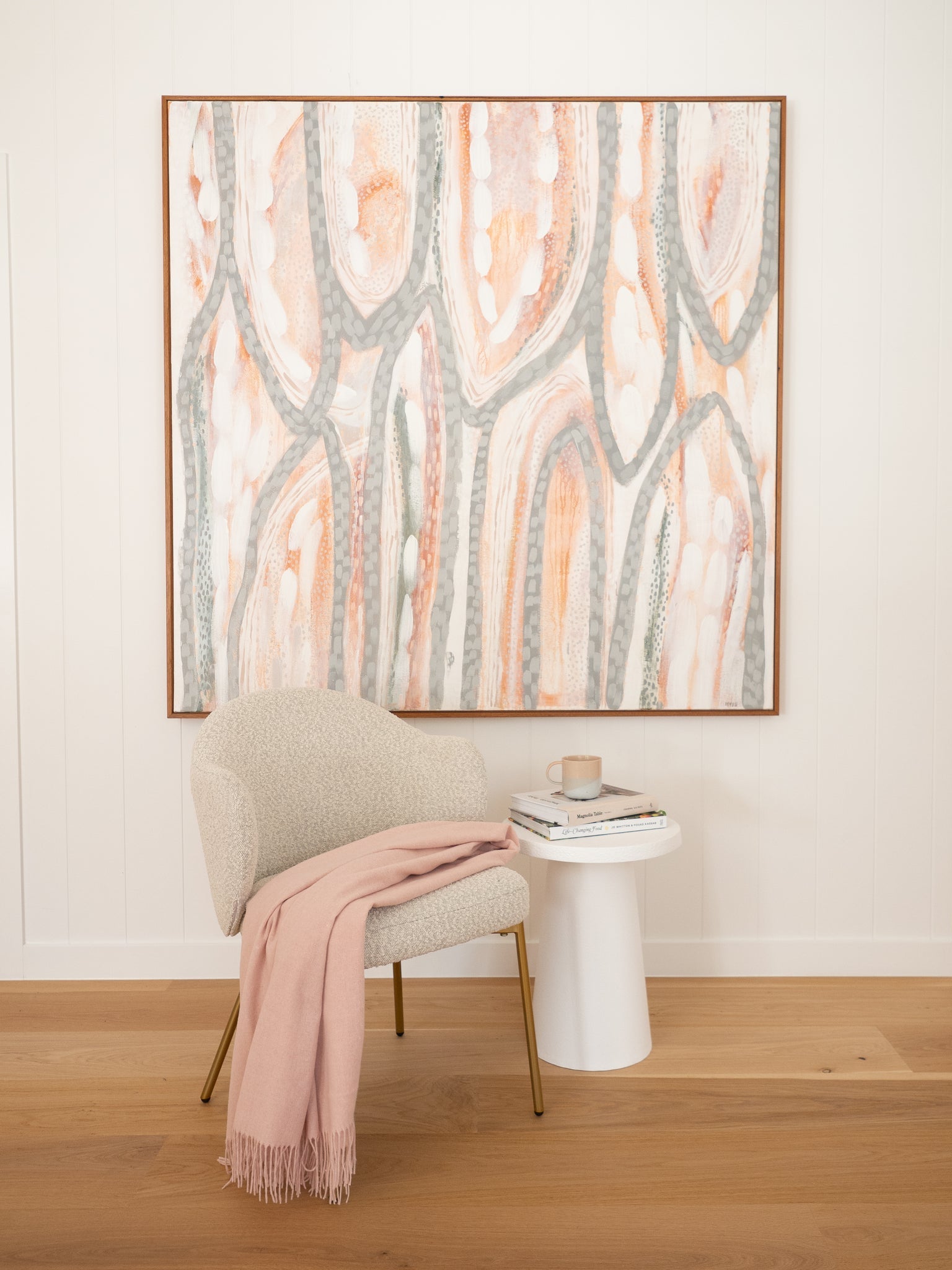 Paddington Throw Blanket - Fine Wool Blend - Blush - SuperSaverAU - view 3