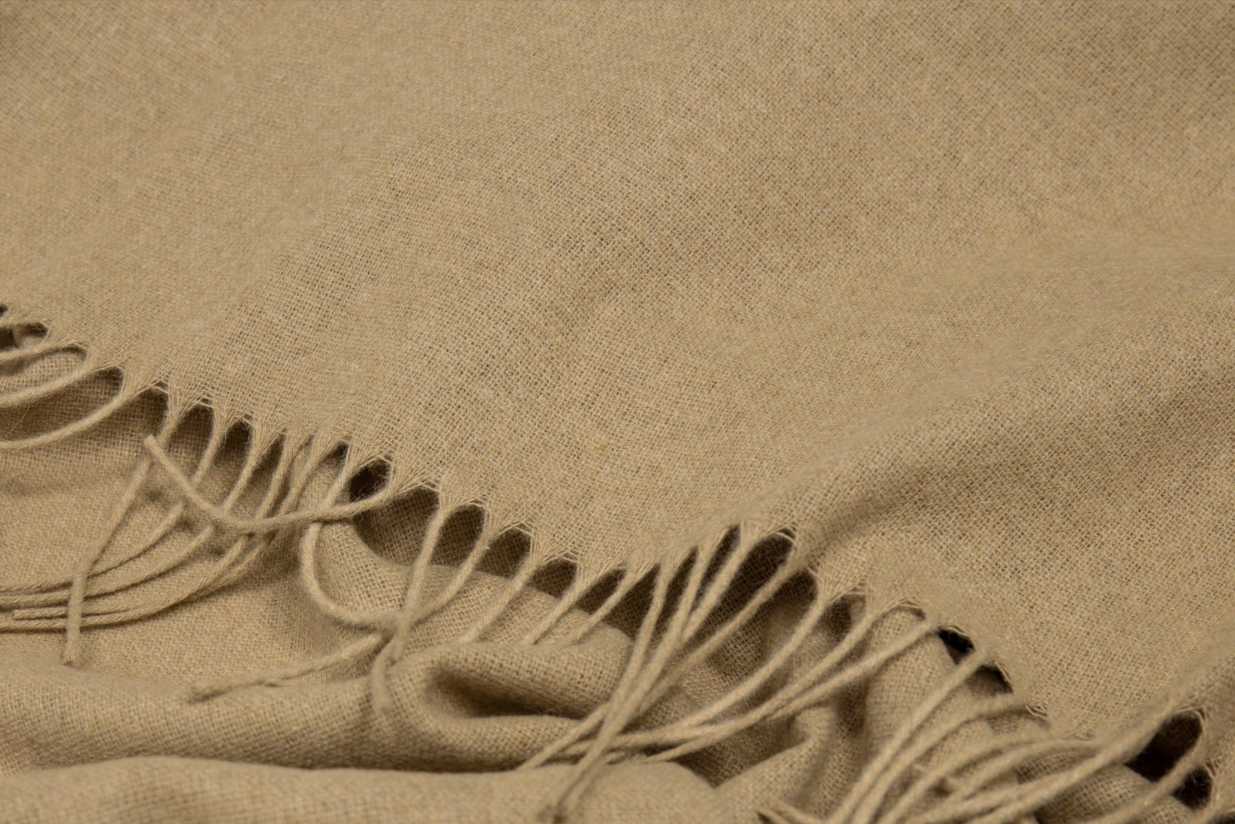 Paddington Throw Blanket - 140W x 200H cm - Merino Wool Blend - Camel - SuperSaverAU - view 2