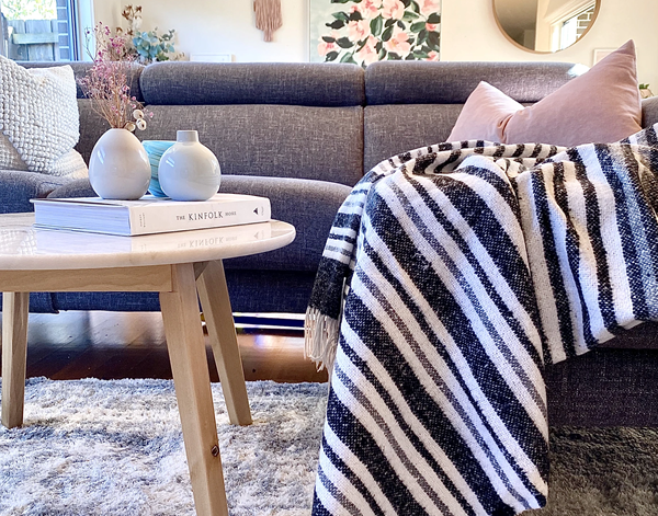 Richmond Throw Blanket - Reclaimed Wool Blend, 130x180 cm, Ethically Sourced - SuperSaverAU - view 2