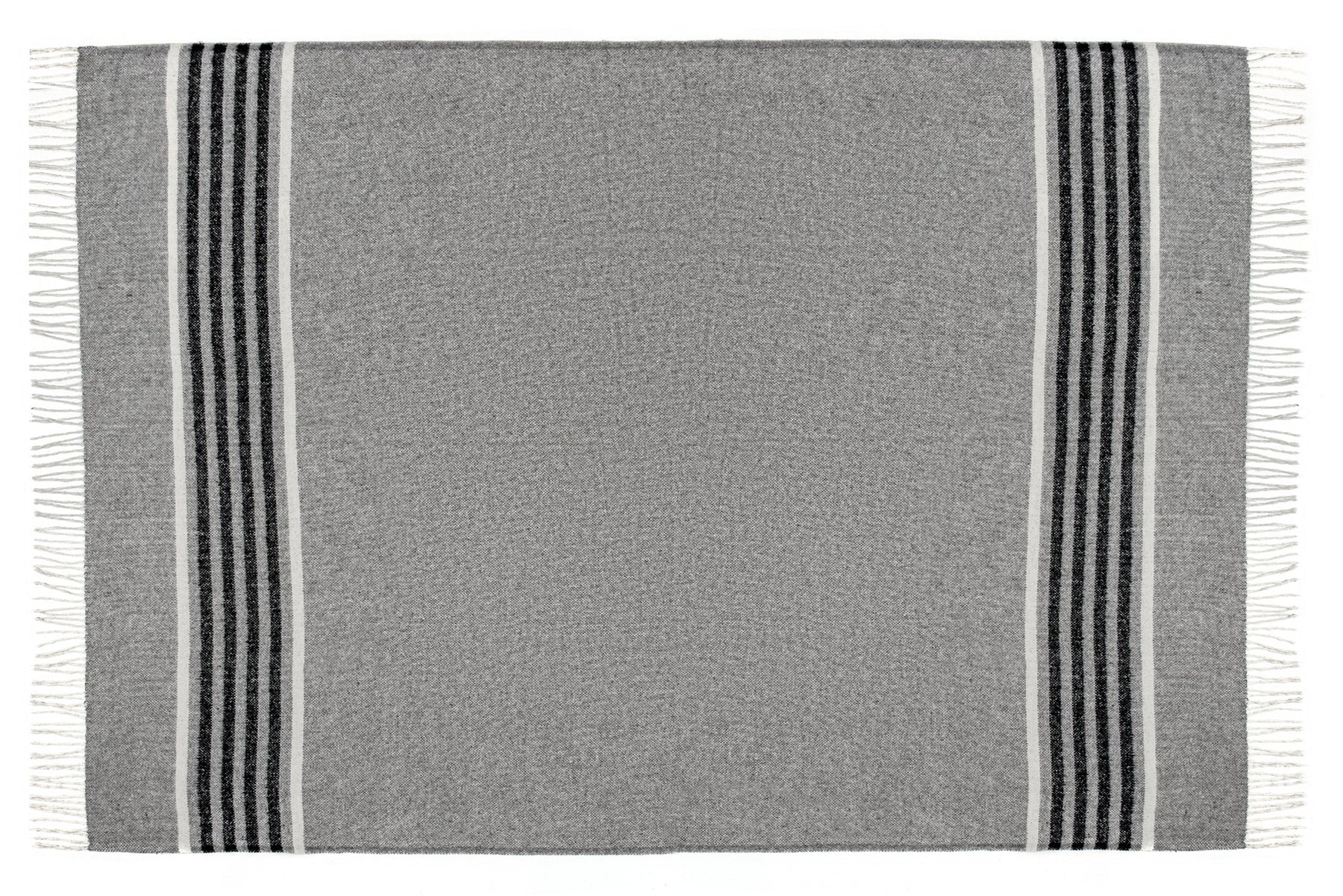 Richmond Throw Blanket - Reclaimed Wool Blend, 130x180 cm, Grey, Ethically Sourced - SuperSaverAU - view 1