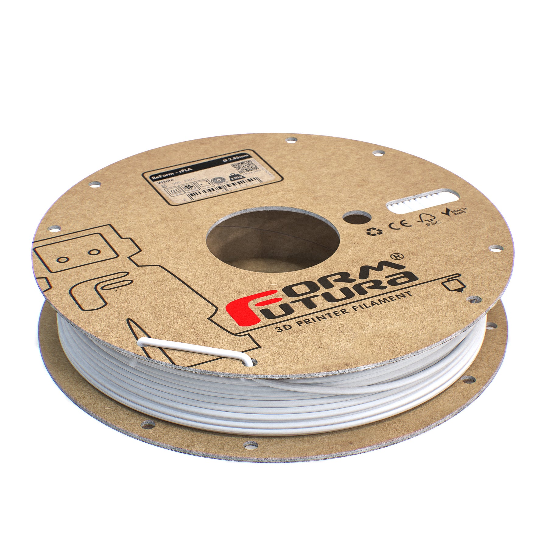ReForm rPLA 1.75mm 1000g White Upcycled PLA Filament - Easy to Print, Biodegradable - SuperSaverAU - view 1