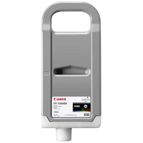 CANON PFI-706MBK LUCIA EX MATTE BLAC K INK FOR IPF8300IPF8300SIPF - SuperSaverAU - view 1