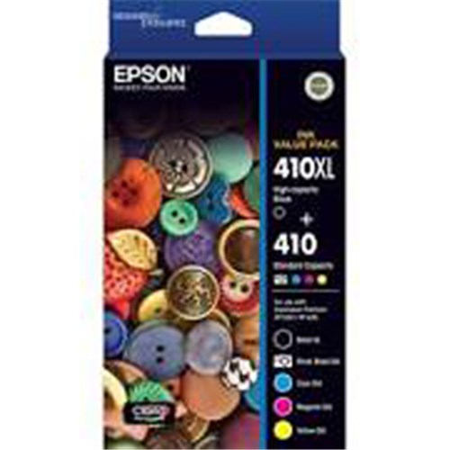 Epson 410XL Black & Standard Cyan Magenta Yellow Ink Cartridge Value Pack for Expression Home/Premium - SuperSaverAU - view 1