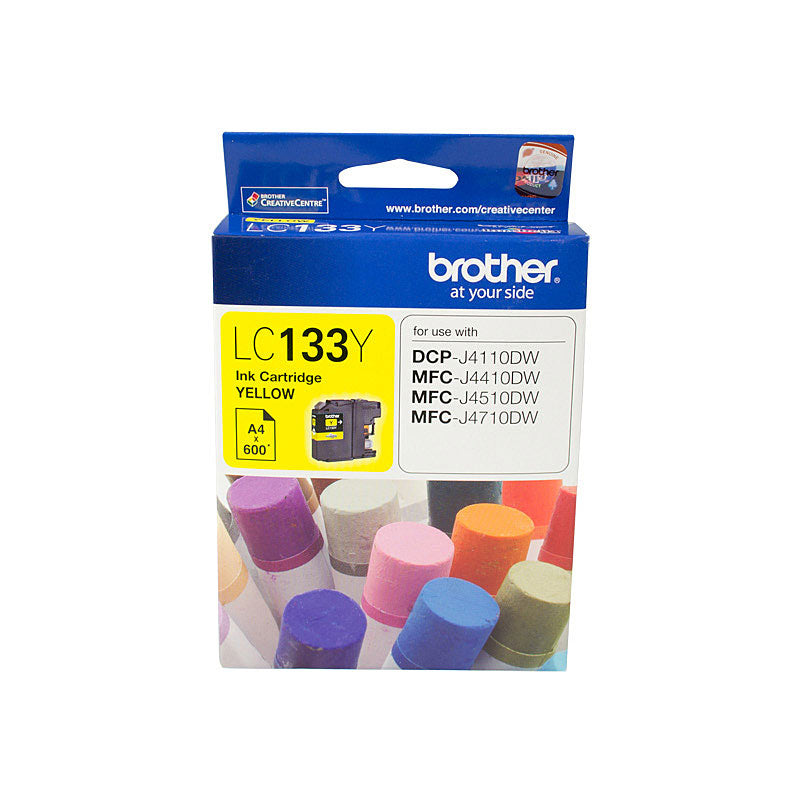 Brother Genuine Yellow Ink Cartridge LC-133Y 600 Page Yield - SuperSaverAU - view 1